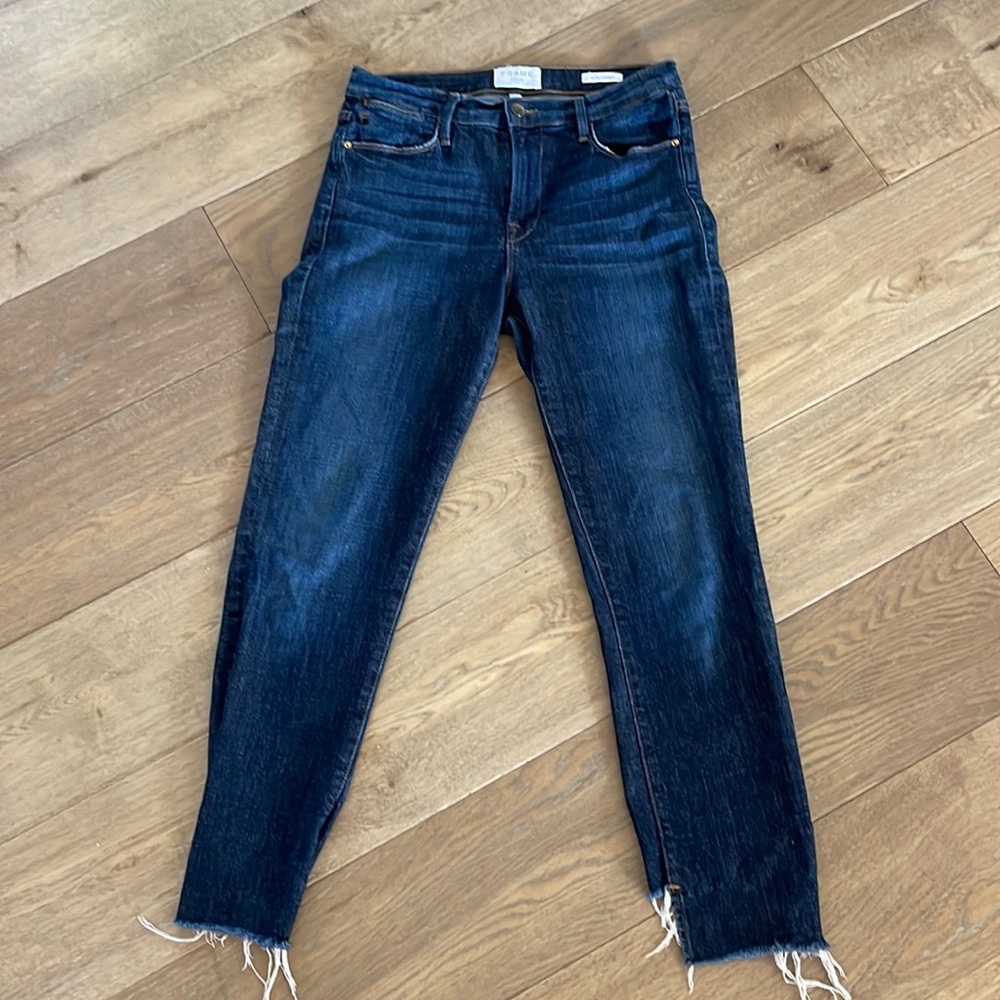 Frame le high straight jeans